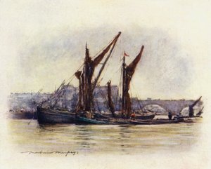 Heubarken in der Nähe der Westminster-Brücke