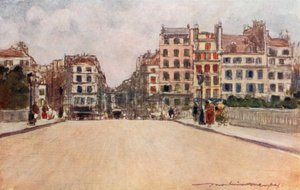 Häuser und Geschäfte an der Seine