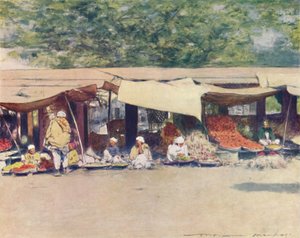 Markttag in Peschawar, 1905