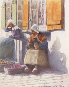 Am Kai von Pont-Aven (Farblithographie) von Mortimer Ludington Menpes