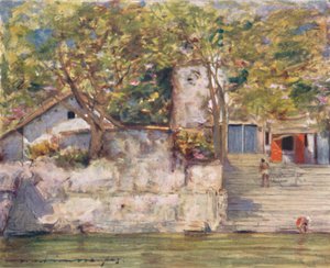 An den Flusstufen in Agra, 1905