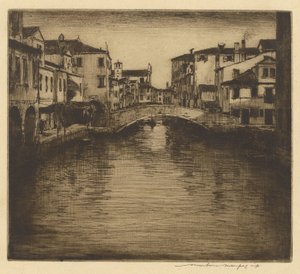 Ein Seitenkanal, Venedig von Mortimer Menpes