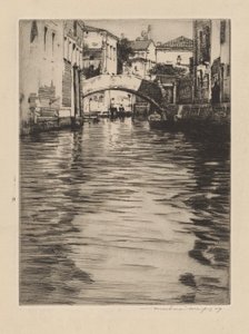 Reflexionen, Venedig (Brücke von Luciano, Canal Grande) von Mortimer Menpes