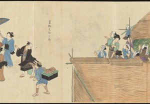 Illustrationen der Uji-Tee-Produktion