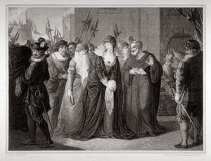 Lady Jane Grey wird zur Hinrichtung im Tower of London geführt von Mountague Tomkins