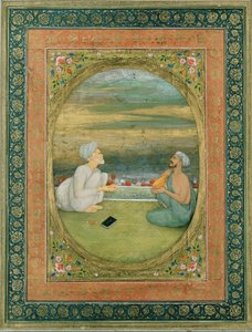 Ein Mullah und ein Musiker, um 1640-1650