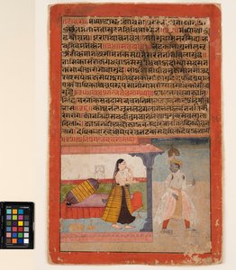 Ein Liebhaber verlässt seine untröstliche Geliebte, ca. 1625 von Mughal School