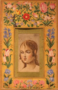 Gemälde einer jungen Schönheit, Iran, 1740er-50er