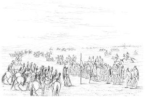Indianer-Pferderennen, 1841