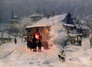 Das Weihnachtslied in der Ukraine von Mykola Kornylijowytsch Pymonenko