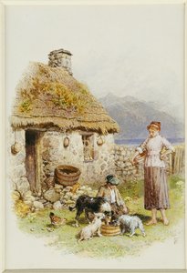 Ein Hochlandhäuschen von Myles Birket Foster