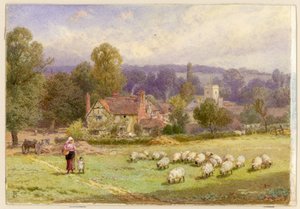 Miltons Cottage in Chalfont St Giles, Bucks von Myles Birket Foster