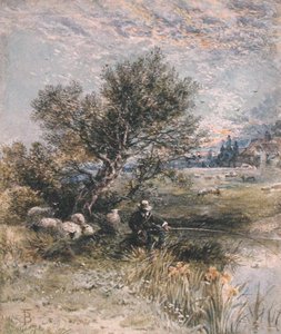 Der Angler von Myles Birket Foster