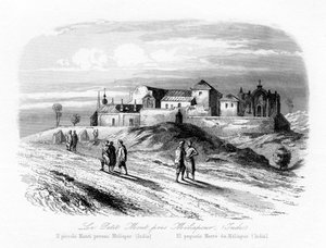 Der kleine Berg bei Meliapur, Indien, um 1840