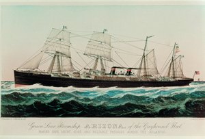 Guion Line Dampfschiff Arizona der Greyhound-Flotte, sichere, kurze, zuverlässige Atlantiküberquerungen