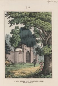 La Fayette am Grab von Washington - Mount Vernon Va. 1845 von Currier and Ives