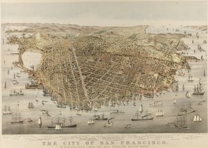 Die Stadt San Francisco - Vogelperspektive von der Bucht, Blick nach Südwesten