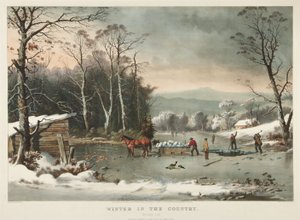 Winter auf dem Land, Eis holen