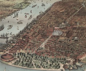 Die Stadt New York (Detail), 1883