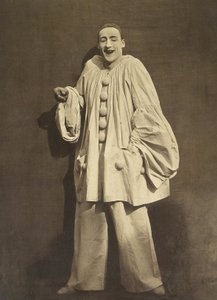 Pierrot Lachend (französischer Mime Charles Deburau), Foto von Gaspard-Felix Tournachon alias Nadar, ca. 1855