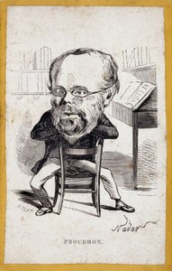 Porträtkarikaturen von Pierre-Joseph Proudhon von Nadar