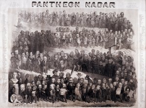 Das Pantheon Nadar, das die großen historischen Persönlichkeiten des 19. Jahrhunderts darstellt (intellektuelle und politische Persönlichkeiten) von Nadar