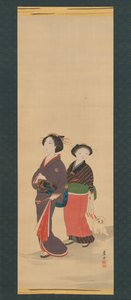Zwei Frauen und ein Welpe, vor 1785