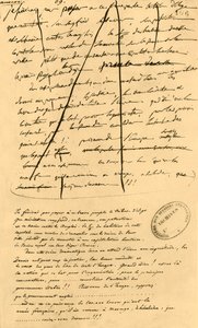 Rohentwurf eines Textes für die Aufnahme in Le Moniteur Universel, 16. April 1801, 1921