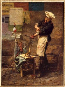 Der Rattenverkäufer während der Belagerung von Paris 1870 von Narcisse Chaillou