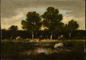 Bäume bei Barbizon von Narcisse Virgile Diaz de la Peña