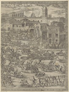 Das Aufrichten des Obelisken auf dem Petersplatz von Natale Bonifazio da Sebenico