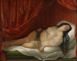 Eine Odaliske im roten Interieur, frühes 19. Jahrhundert