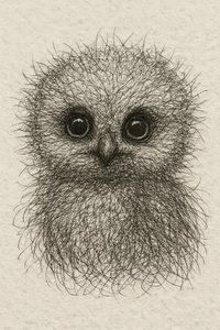 Niedliche flauschige Baby-Eule