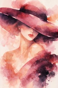 Elegante Frau mit Hut von Natalie Bruns