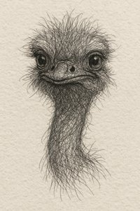 Freundliche Emu-Skizze