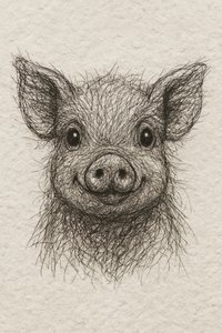 Fröhliches kleines Ferkel von Natalie Bruns