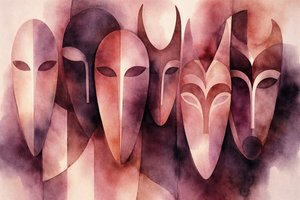 Mysteriöse Aquarellmasken