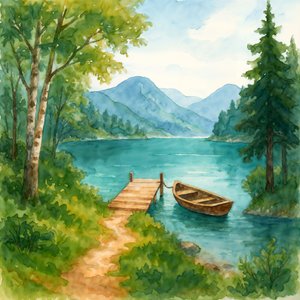 Friedlicher Bergsee