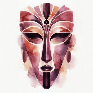 Spirituelle Aquarellmaske