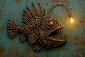 Steampunk-Anglerfisch-Licht von Natalie Bruns