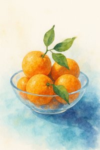Aquarell Zitrus Stillleben von Natalie Bruns