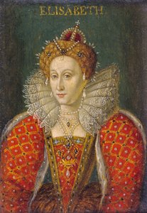 Miniatur-Ölporträt von Königin Elizabeth I. von England von Nathan Benn