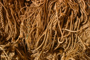 Seil aus natürlicher Manila-Faser in der Columbian Rope Company Fabrik in Auburn