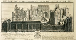 Die Ostansicht von Kenilworth Castle in der Grafschaft Warwick, 1729