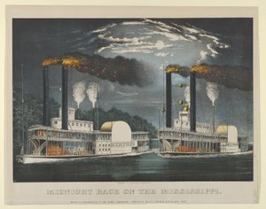 Mitternachtsrennen auf dem Mississippi, 1875