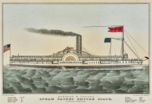 Buffalo und Chicago Dampfschiff von Nathaniel Currier