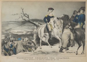 Washington überquert den Delaware - Abend vor der Schlacht von Trenton, 25. Dezember