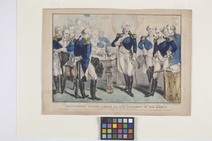 Washington verabschiedet sich von den Offizieren seiner Armee von Nathaniel Currier