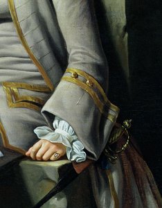 James Grant of Grant, John Mytton, der ehrenwerte Thomas Robinson und Thomas Wynne (Detail) von Nathaniel Dance Holland