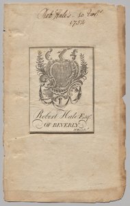 Exlibris: Wappen mit Robert Hale, Esq.